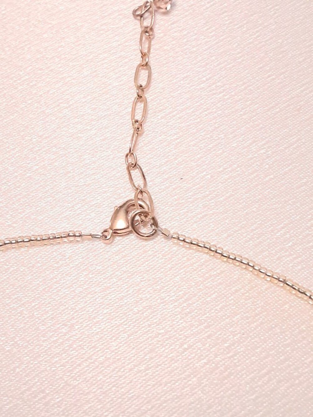 NEW 17 inch pink champaign quartz necklace - Picture 8 of 10